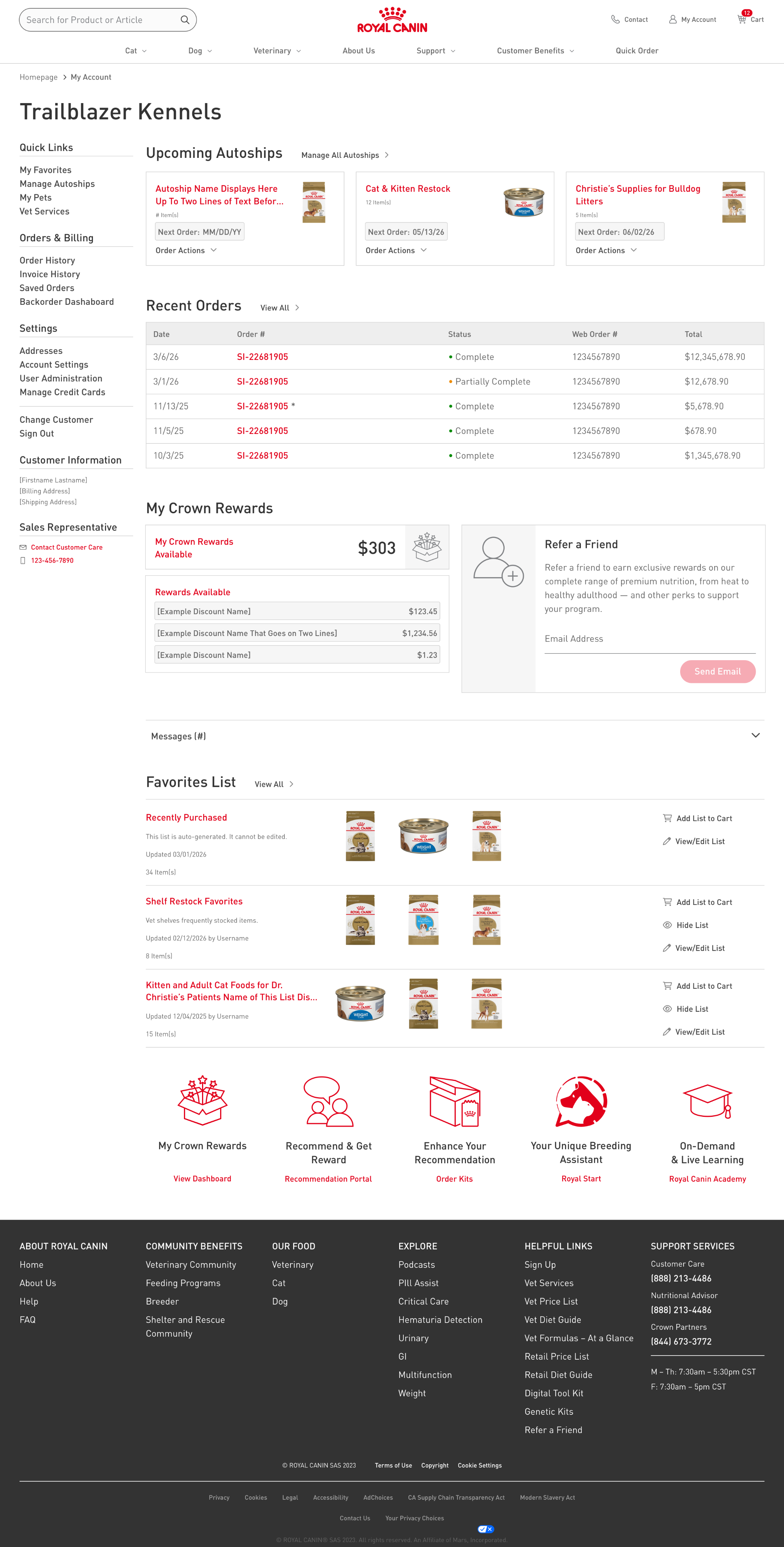 Design of autoship modal on product page
