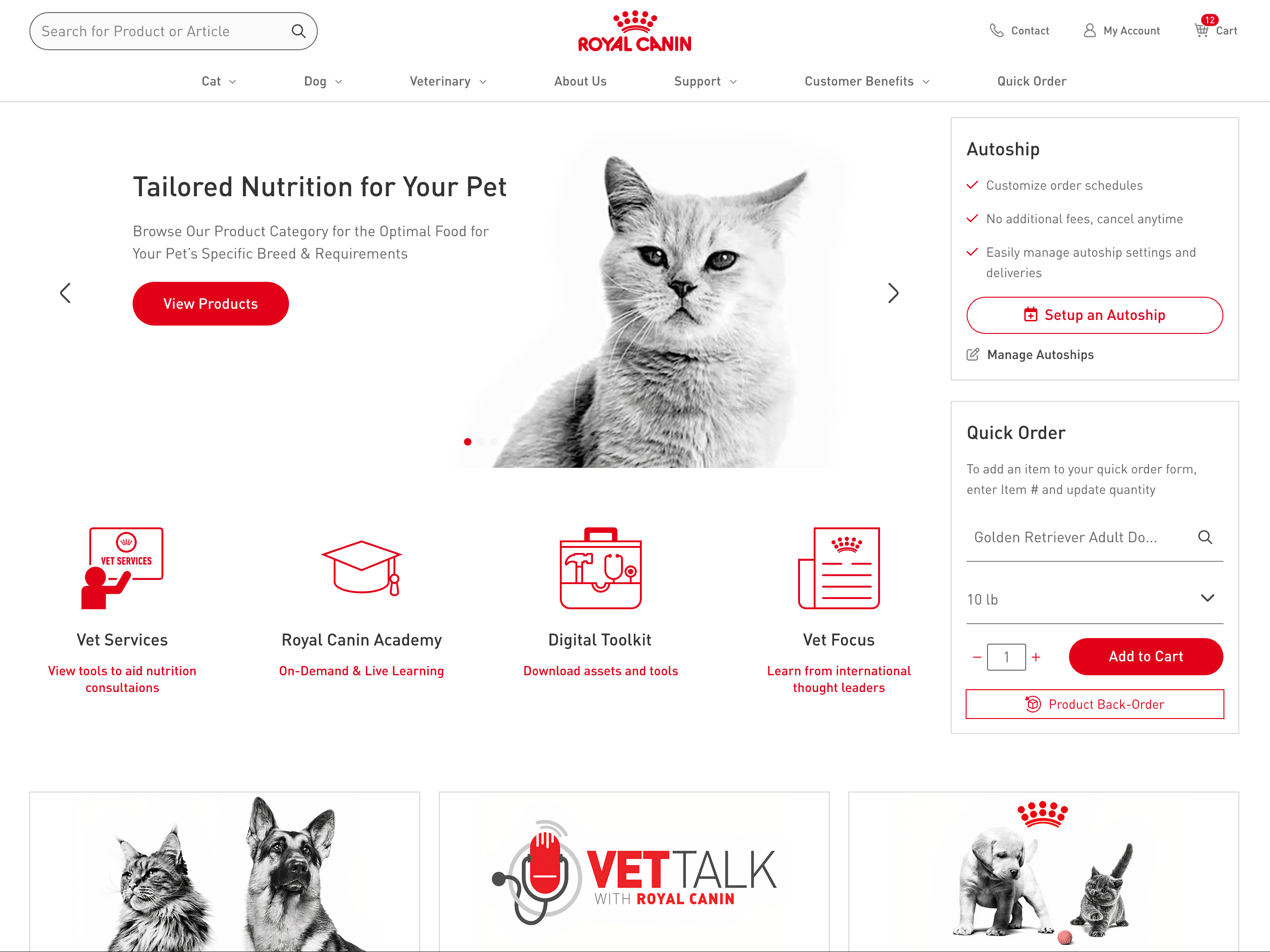 Design of autoship modal on product page